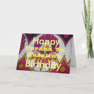 Cartão Parabéns A Via Africana Furaha ya Kuzliwa