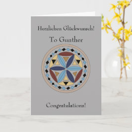 Cartão Parabéns alemães