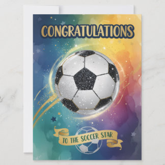 Cartão Parabéns ao Astro do Futebol
