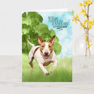 Cartão Parabéns ao cão reBARKable Bull Terrier