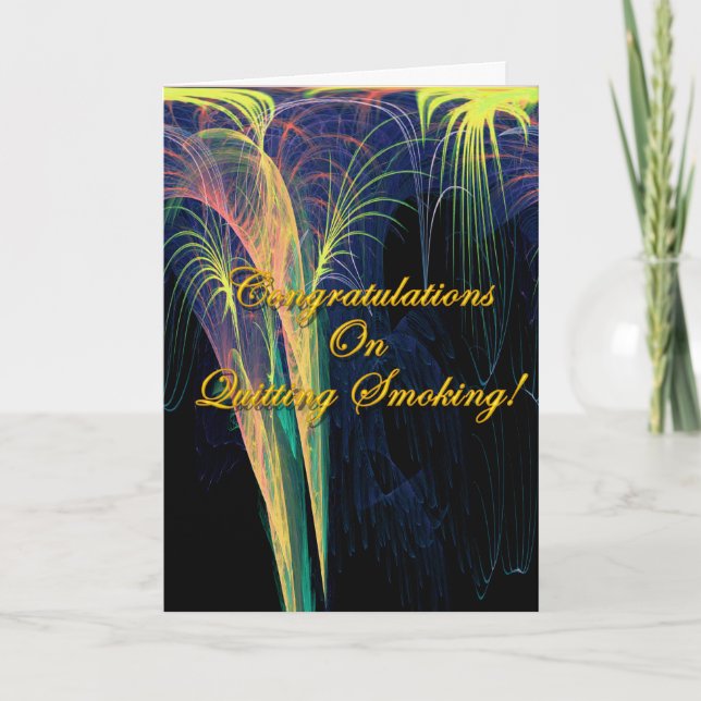 Cartão Parabéns Ao Deixar De Fumar (Frente)