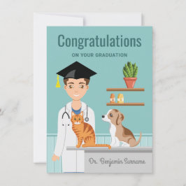 Cartão Parabéns ao Graduado em Medicina Veterinária DVM