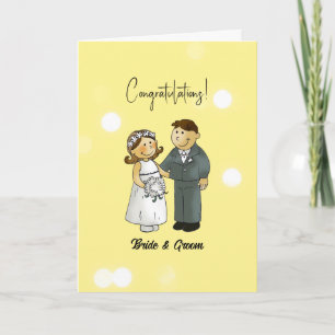 Cartão Parabéns ao Noivo e Noiva no Casamento