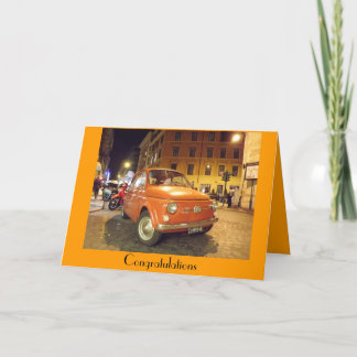 Cartão Parabéns ao passar no teste Fiat