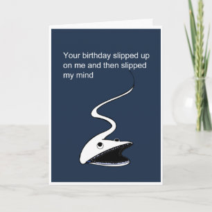 Cartão Parabéns atrasados