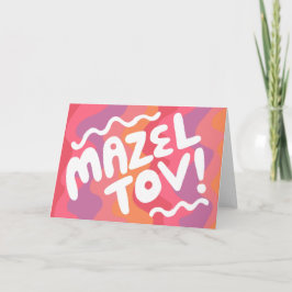 Cartão PARABÉNS BAR BAT MITZVAH Personalizado Moderno Ond