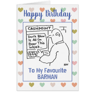 Cartão Parabéns Barman