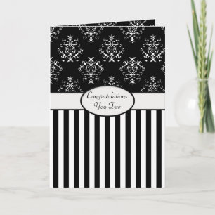 Cartão Parabéns Barrocos em Lado Negro e Branco