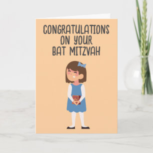 Cartão parabéns bat mitzvah