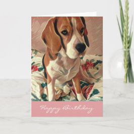 Cartão Parabéns Beagle Dog Aniversário