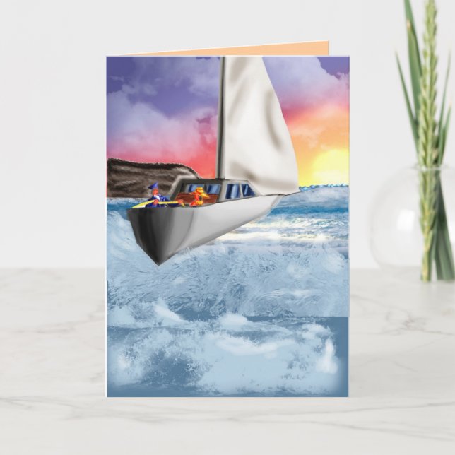 Cartão Parabéns!  Bon voyage! (Frente)