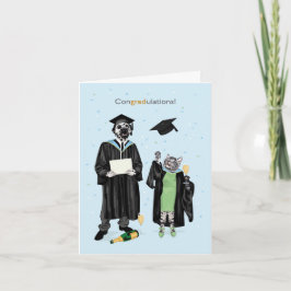 Cartão Parabéns Cachorro Dotty e Celebração de Gatinhos