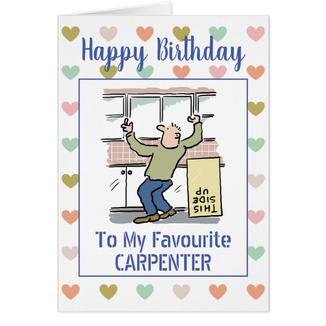 Cartão Parabéns Carpenter (Frente)