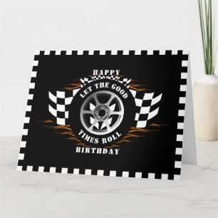 Cartão Parabéns, Carro Esportivo, Bandeira Verificada