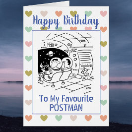 Cartão Parabéns, Carteiro