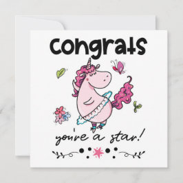 Cartão Parabéns, Cartoon Dançando Unicórnio