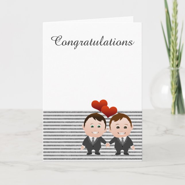 Cartão Parabéns Casamento Gay (Frente)