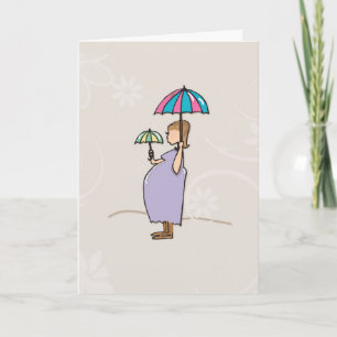 Cartão Parabéns chás de fraldas Grávidas Mãe