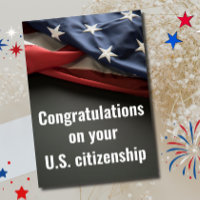 Parabéns Cidadania dos EUA Bandeira Americana