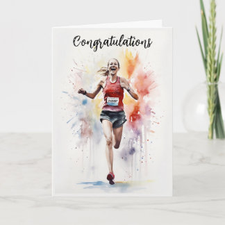 Cartão Parabéns com placa em execução