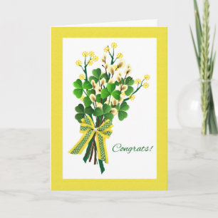 Cartão Parabéns com Primavera e Flores
