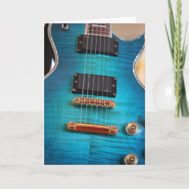 Cartão Parabéns - Corpo de Violão Azul