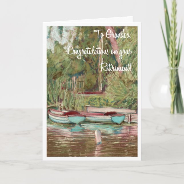 Cartão Parabéns da aposentadoria para um avô (Frente)
