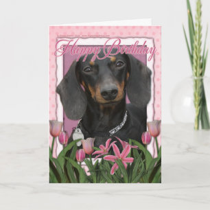 Cartão Parabéns - Dachshund - Winston