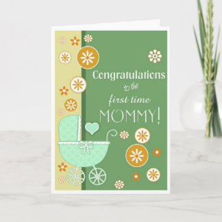 Cartão Parabéns das mamães da primeira vez