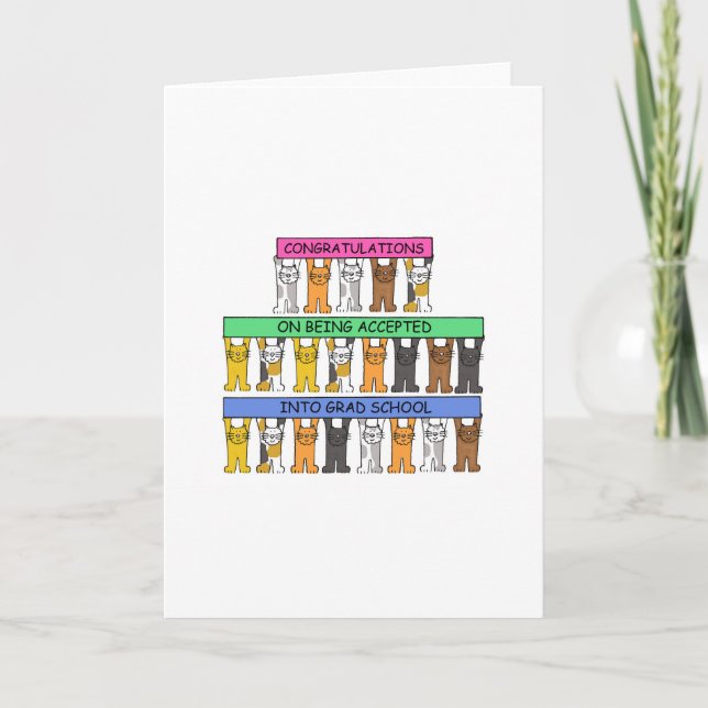 Cartão Parabéns de Aceitação Escolar Formandos (Frente)