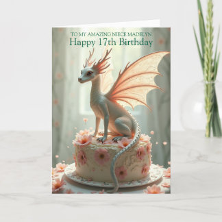 Cartão Parabéns de Aniversário da Sobrinha Dragão Mágico
