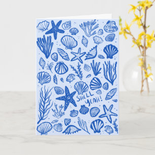 Cartão PARABÉNS de aniversário de Seashell Beach