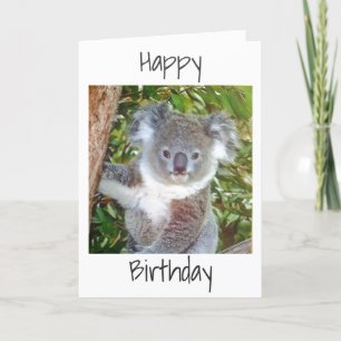 CARTÃO "PARABÉNS DE ANIVERSÁRIO KOALA"