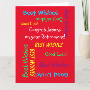 Cartão PARABÉNS de aposentadoria JUMBO de todos nós