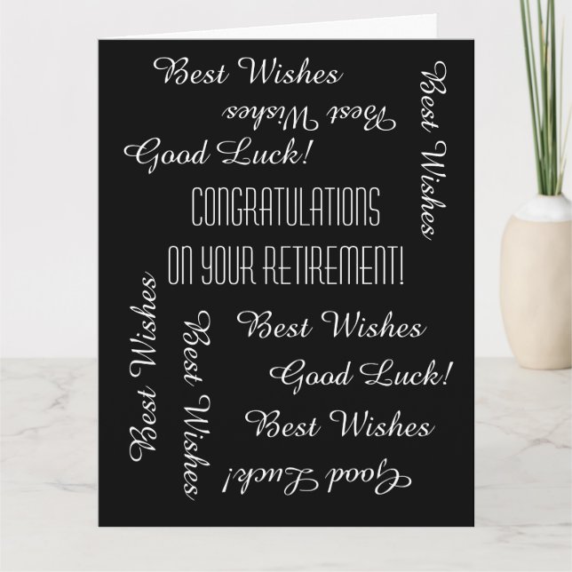 Cartão PARABÉNS de aposentadoria JUMBO de todos nós (Frente)