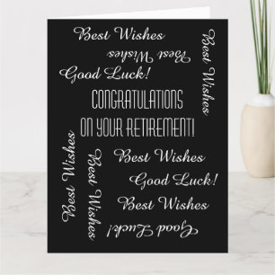 Cartão PARABÉNS de aposentadoria JUMBO de todos nós