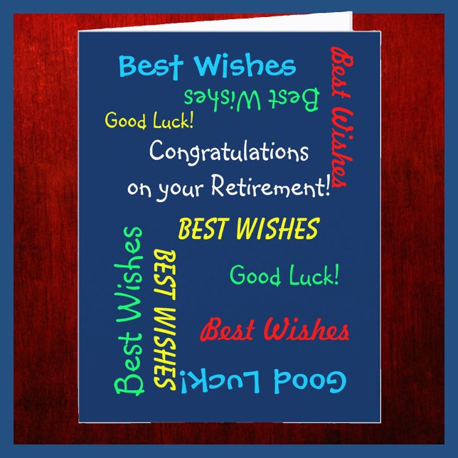 Cartão PARABÉNS de aposentadoria JUMBO de todos nós (Criador carregado)