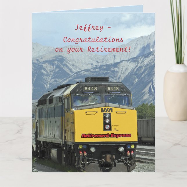 Cartão PARABÉNS de aposentadoria JUMBO de todos nós (Frente)