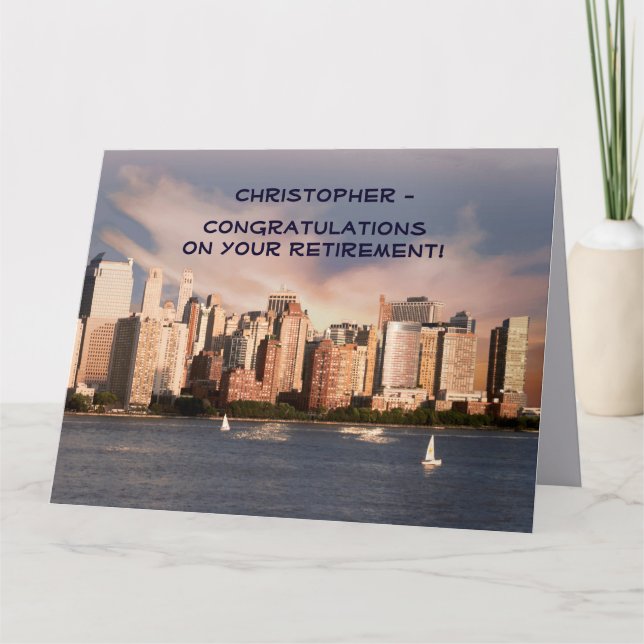 Cartão Parabéns de Baixa Jumbo de Todos os Skyline (Frente)