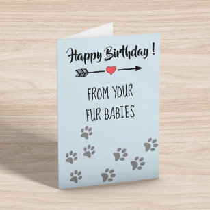 Cartão Parabéns de Cães Gatos Múltiplos