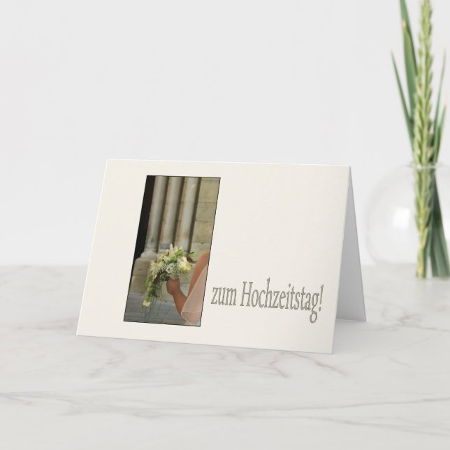 Cartão Parabéns de casamento alemães (Frente)