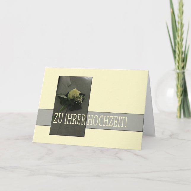 Cartão Parabéns de casamento alemães (Frente)