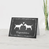 Parabéns de casamento de Bull Terriers Miniatura