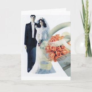 Cartão Parabéns de casamento de cartas de saudação