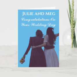 CARTÃO PARABÉNS DE CASAMENTO DE DUAS BRIDAS