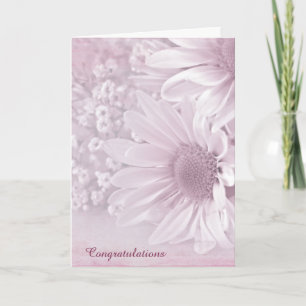 Cartão Parabéns de Casamento de Margarida Rosa