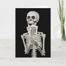 Cartão Parabéns de Casamento de Skeleton Halloween