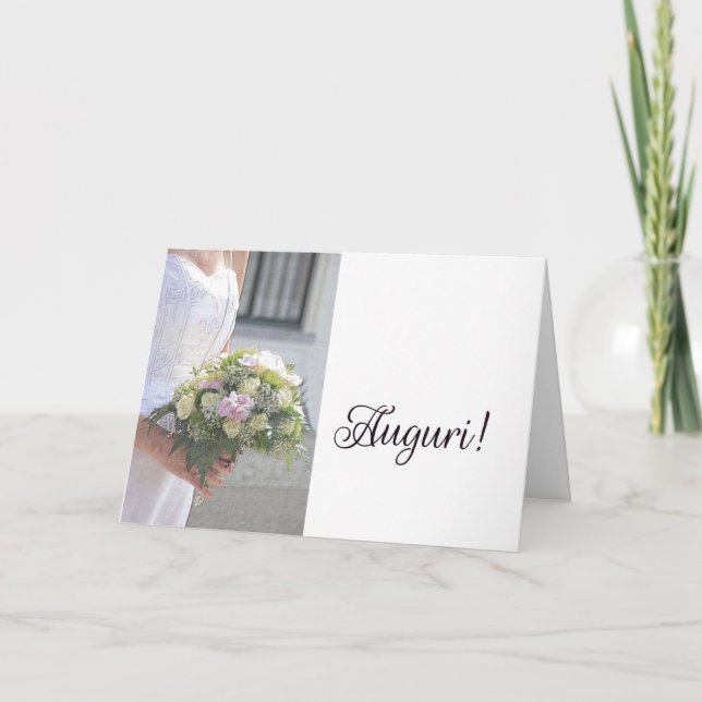 Cartão parabéns de casamento italianos (Frente)