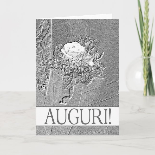 Cartão parabéns de casamento italianos (Frente)