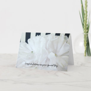 Cartão Parabéns de Casamento Preto e Branco